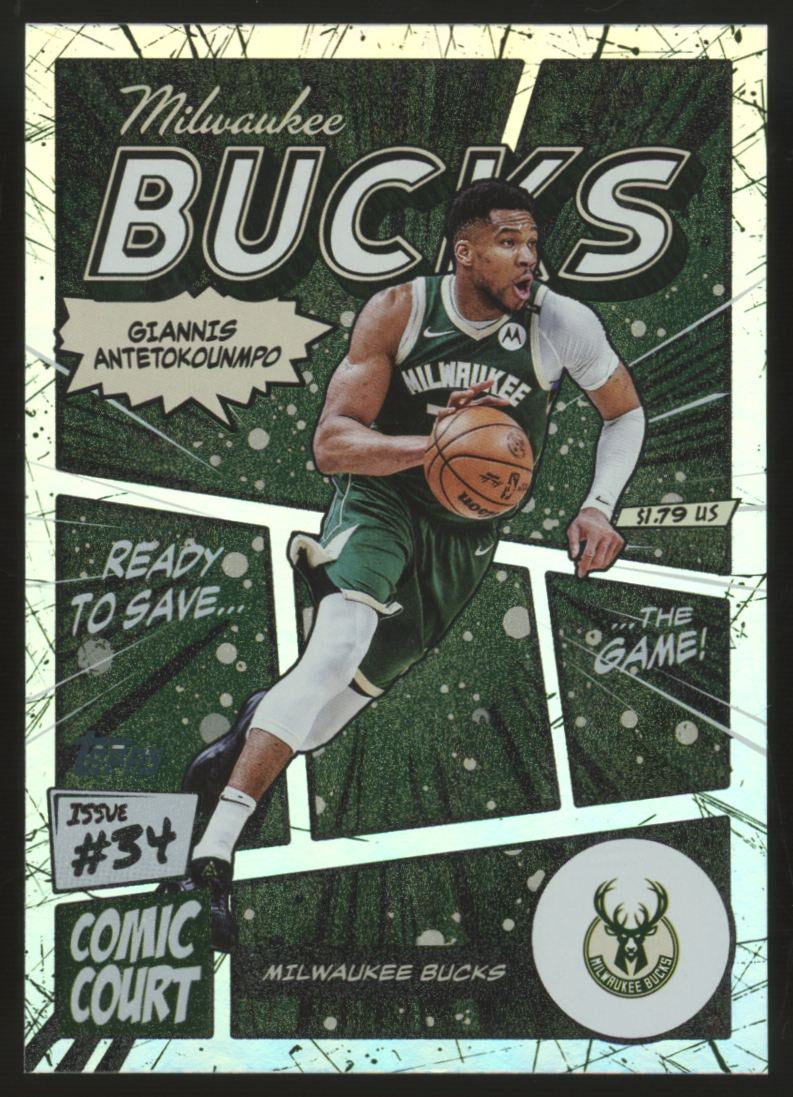 2025-26 Topps Giannis Antetokounmpo Comic Court SSP #CC-3