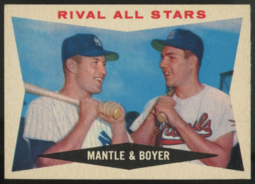 1960 Topps Mantle / Boyer Rival All Stars #160 EX+
