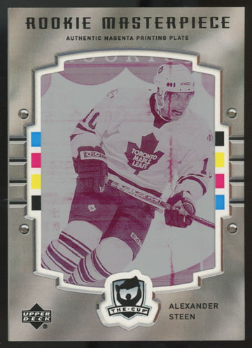 2005-06 UD The Cup Alexander Steen RC Masterpiece Magenta Printing Plate 1/1