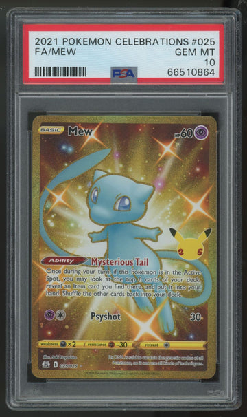 2021 Pokemon Mew Celebration Collection Full Art #025 PSA 10
