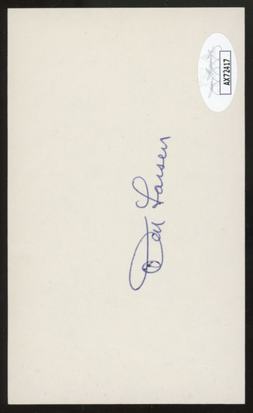 Don Larsen Signed Autographed Index Card JSA Authentic