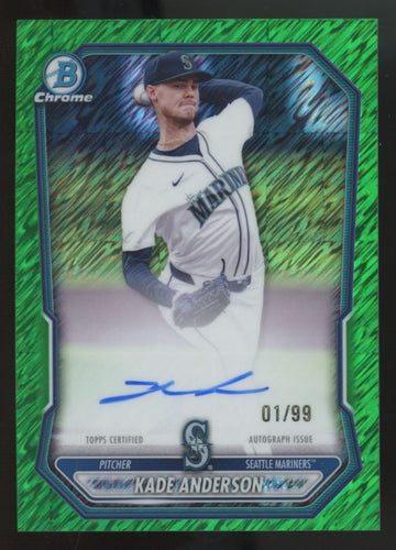 2026 Bowman Chrome Kade Anderson Green Shimmer Refractor Auto /99 #CPA-KAN