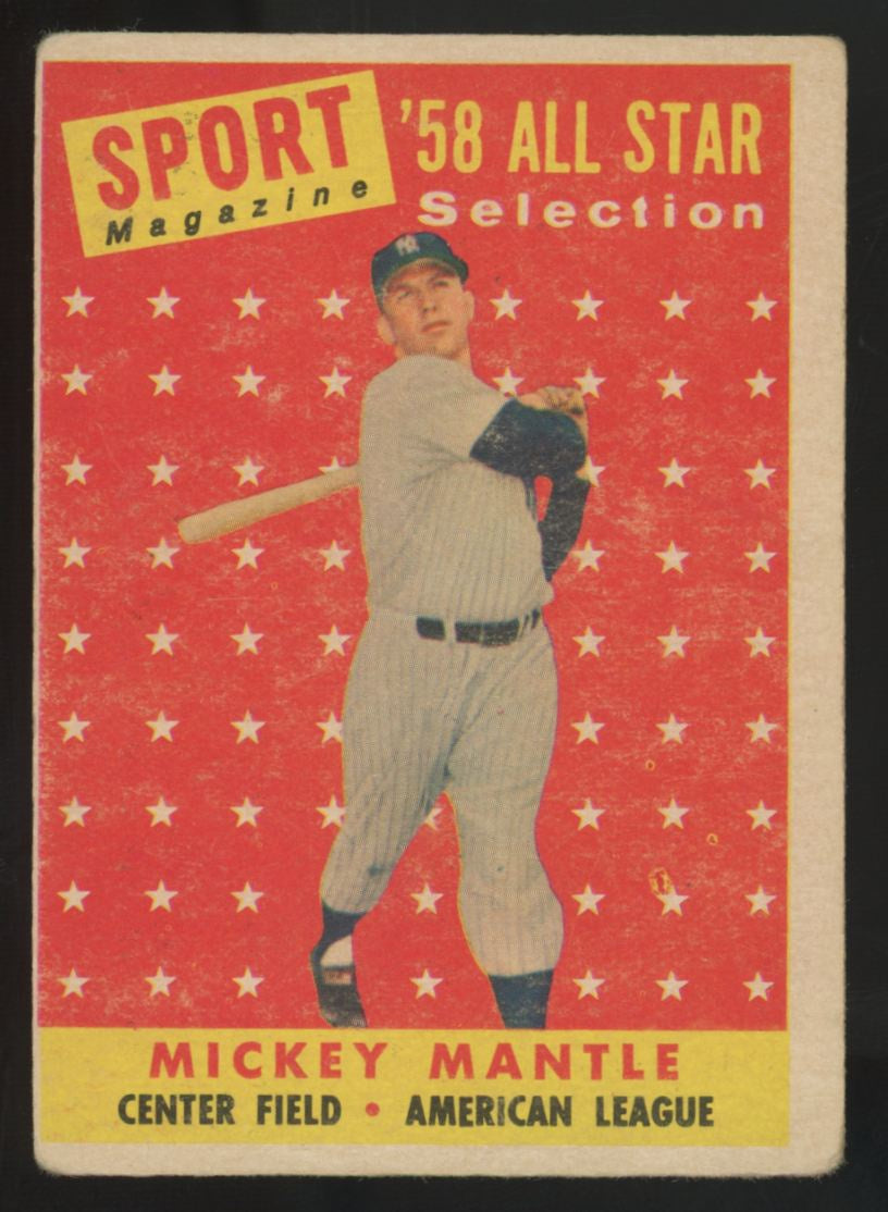 1958 Topps Mickey Mantle All Star #487 G/VG