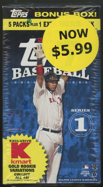 2008 Topps Baseball Series 1 Blaster Box K-Mart Gold Variations Factory Sealed