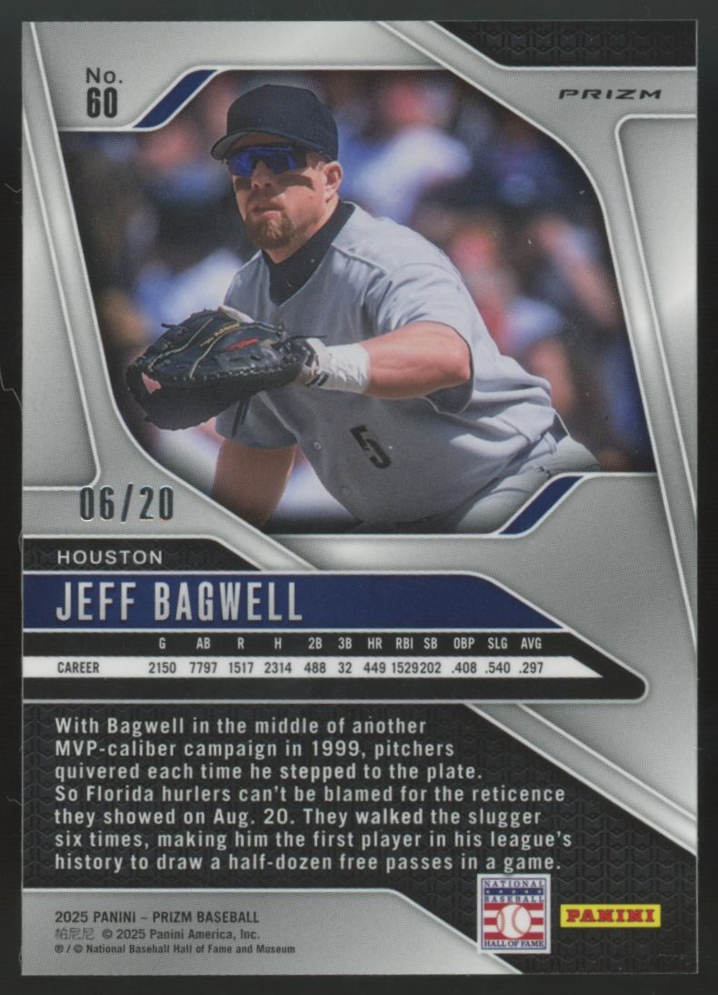 2025 Panini Prizm Jeff Bagwell Cherry Blossom /20 #60