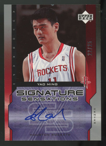 2005-06 Upper Deck Yao Ming Signature Sensations Auto /25 #SS-YM
