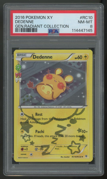 2016 Pokemon Dedenne Generations Holo #RC10 PSA 8