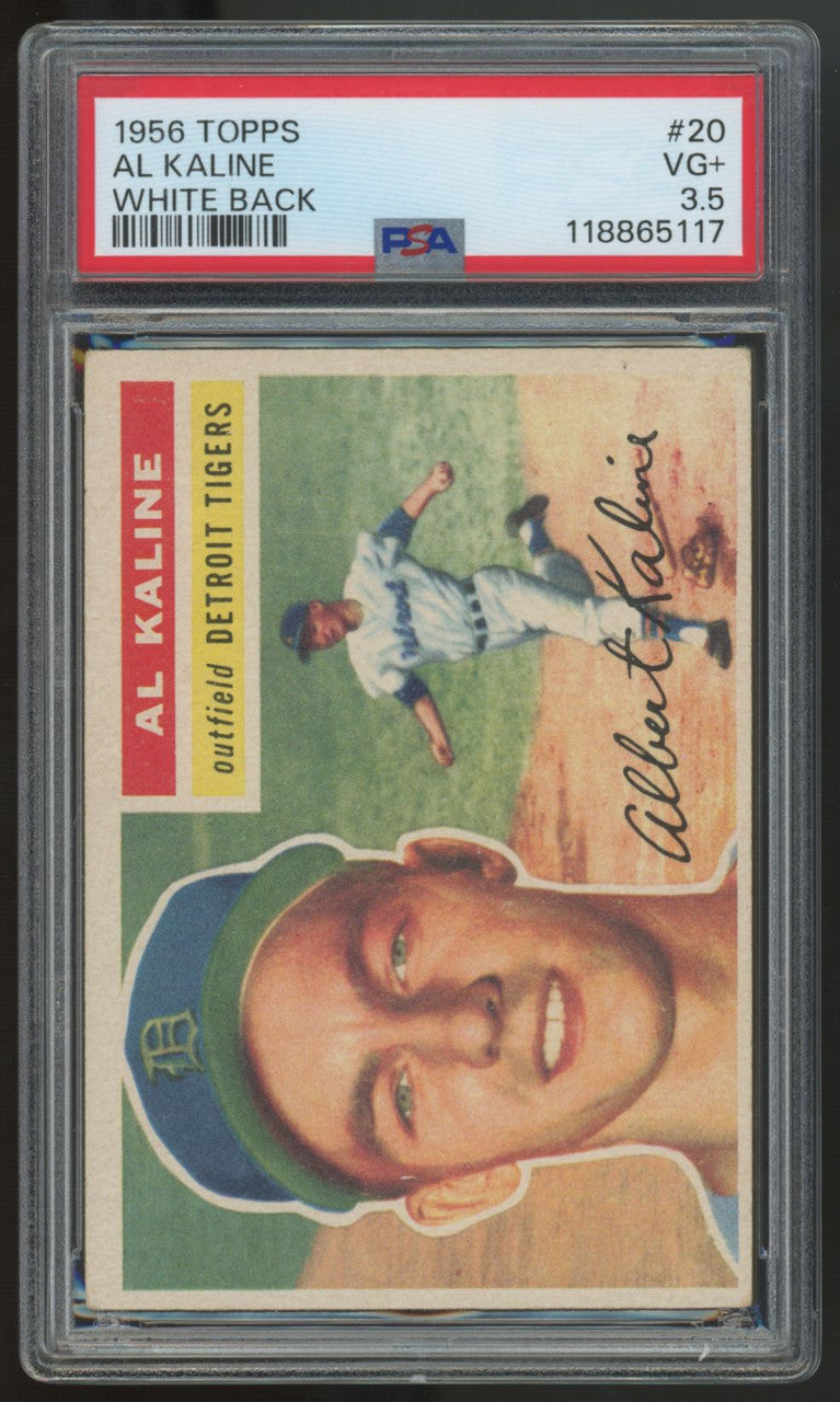1956 Topps Al Kaline White Back #20 PSA 3.5 *117