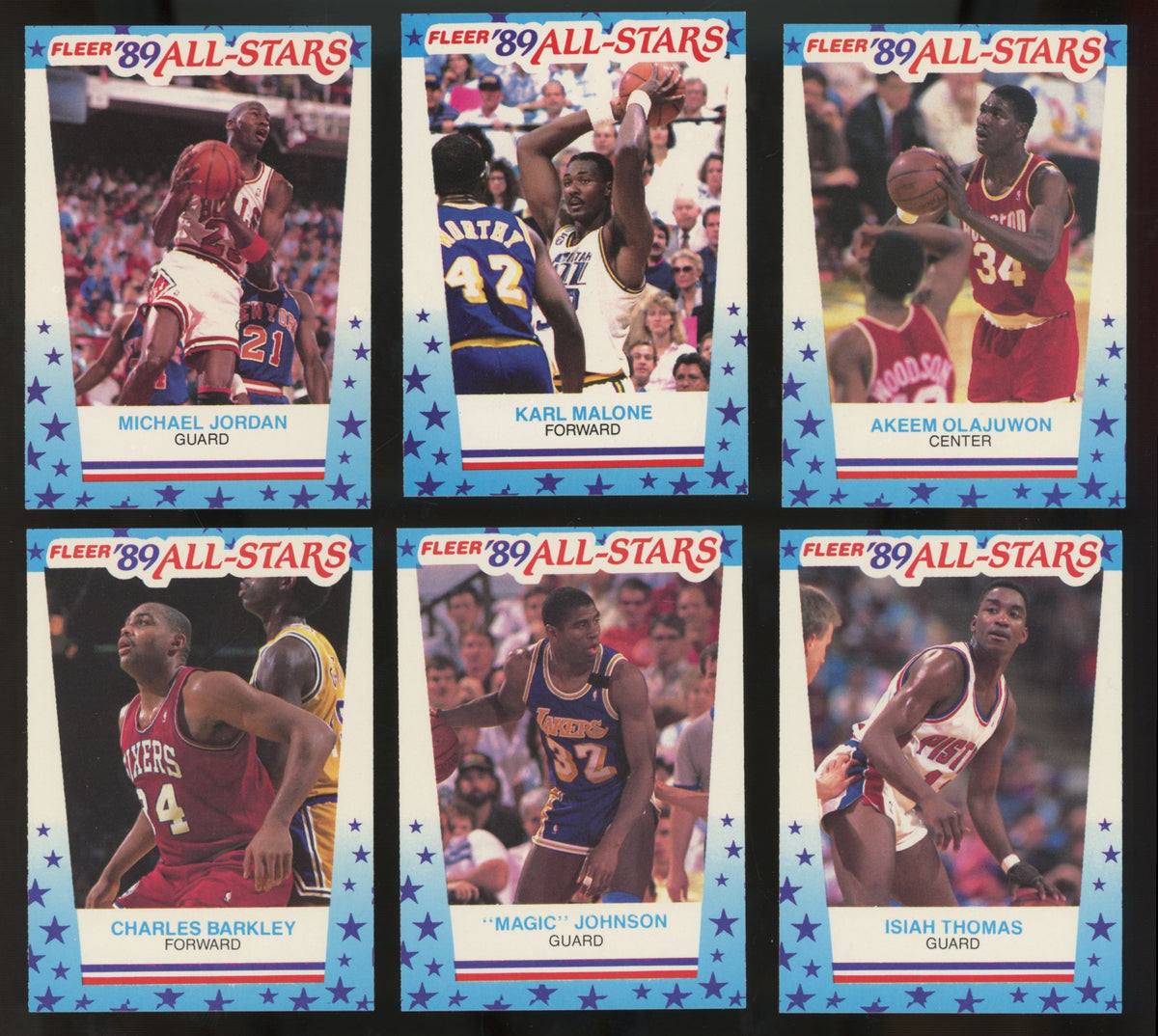 1989-90 Fleer Basketball Stickers Complete Set (11/11) NM