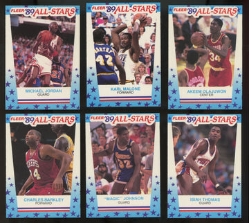 1989-90 Fleer Basketball Stickers Complete Set (11/11) NM