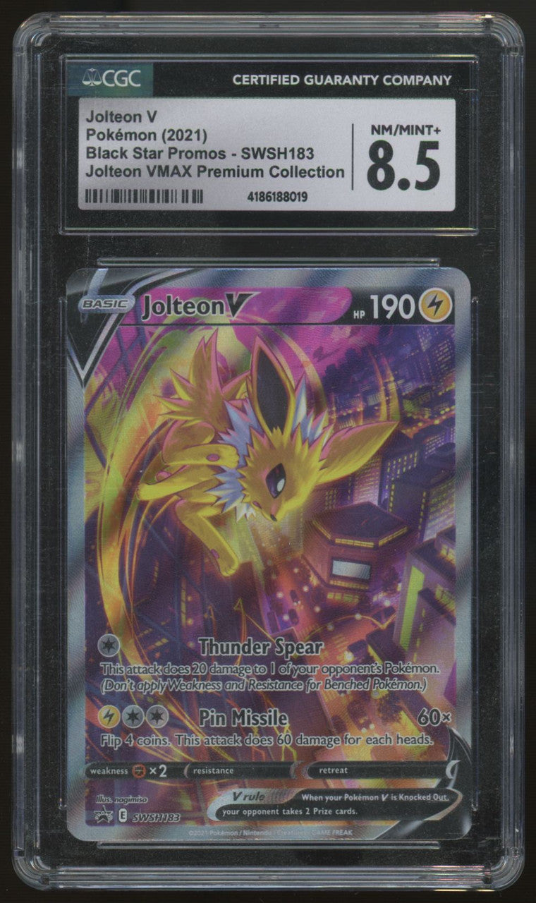 2021 Pokemon Jolteon V Premium Collection Promo #SWSH183 CGC 8.5