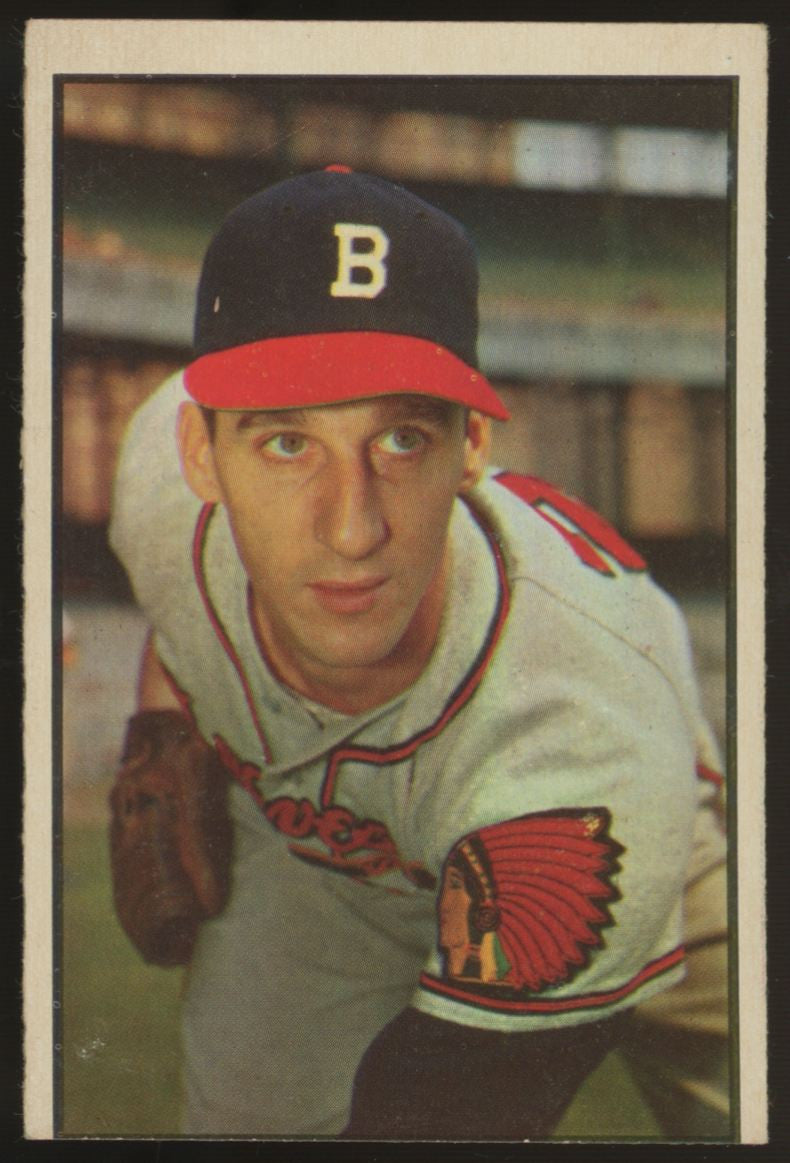 1953 Bowman Color Warren Spahn #99 VG/EX OC