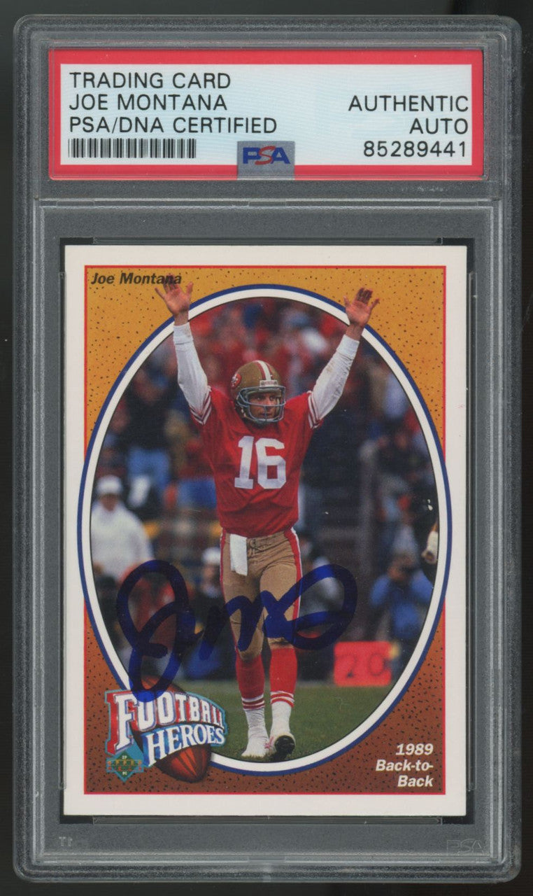 1991 Upper Deck Joe Montana Heroes Signed Auto PSA/DNA Certified Authentic #7
