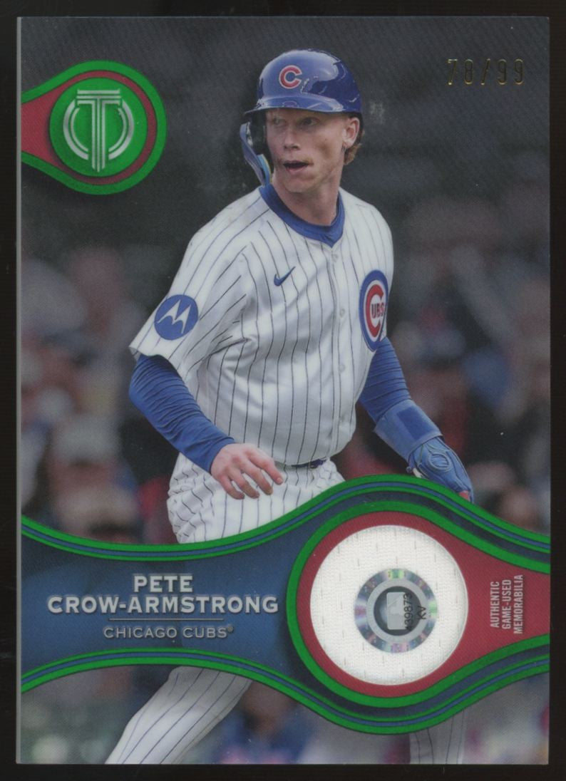 2025 Topps Tribute Pete Crow-Armstrong Green Stamp Of Approval Relic /99