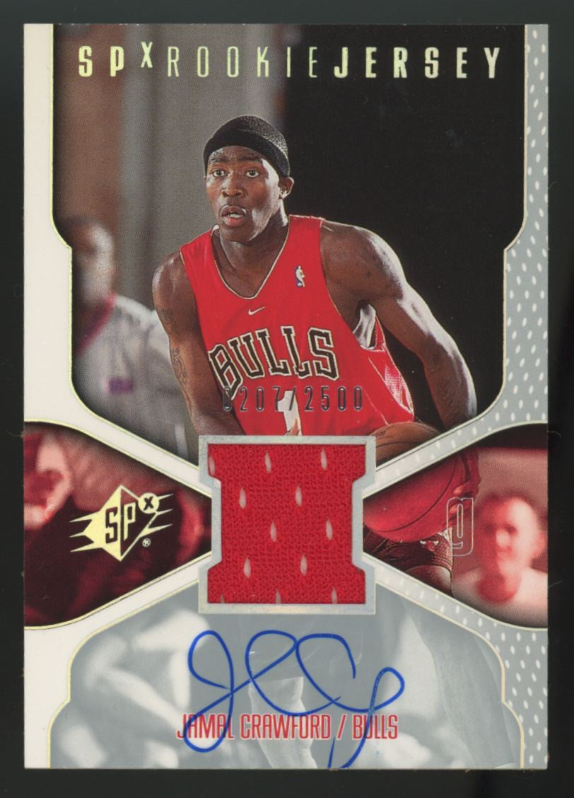 2000-01 Upper Deck SPx Jamal Crawford RC Patch Auto RPA /2500 #123