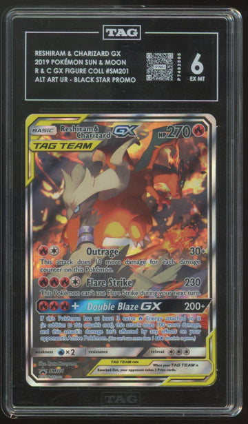 2019 Pokemon Reshiram & Charizard GX Figure Collection Promo #SM210 TAG 6