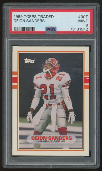 1989 Topps Traded Deion Sanders RC #30T PSA 9 *542
