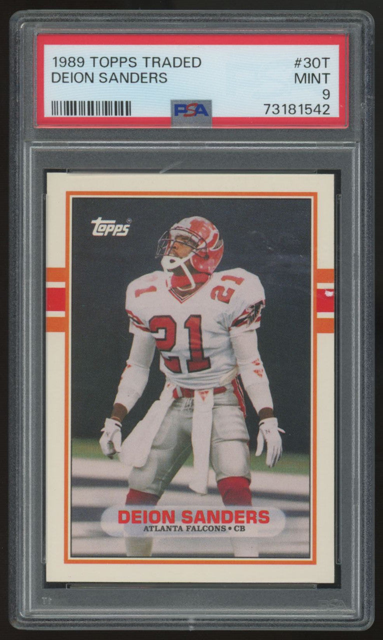 1989 Topps Traded Deion Sanders RC #30T PSA 9 *542