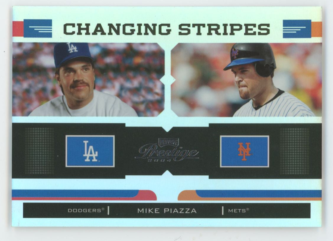 2004 Playoff Prestige Mike Piazza Changing Stripes Holofoil /50 #CS-17