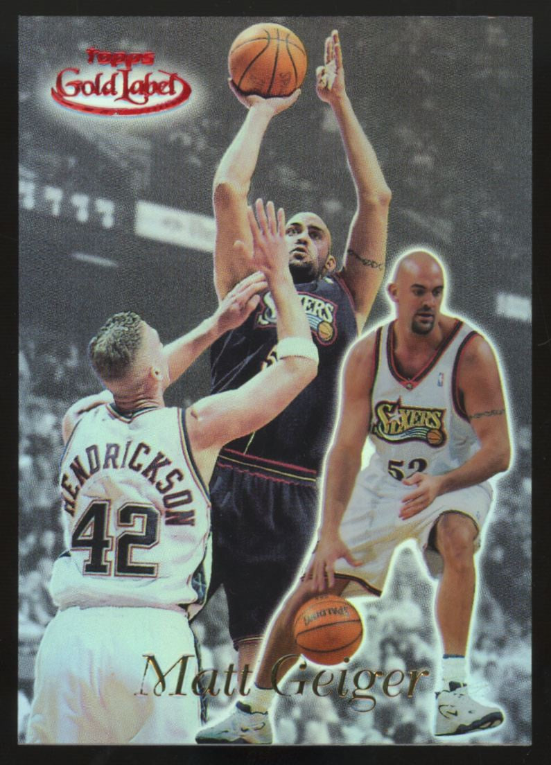 1999-00 Topps Gold Label Matt Geiger Class 2 Red Label /50 #78