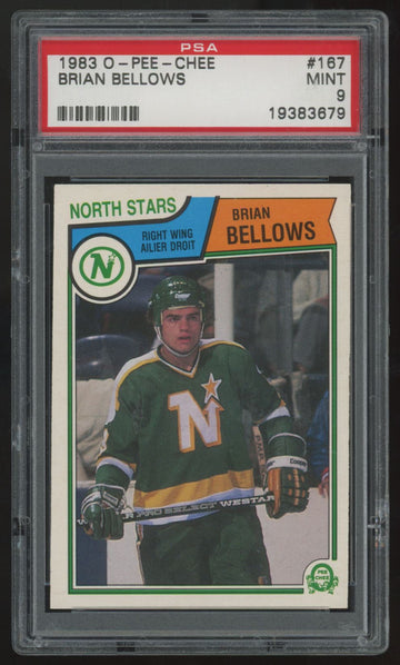1983-84 O-Pee-Chee Brian Bellows RC #167 PSA 9 *679