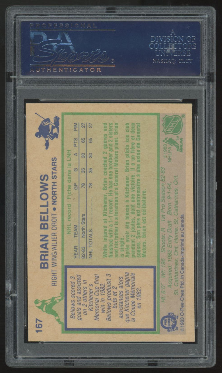 1983-84 O-Pee-Chee Brian Bellows RC #167 PSA 9 *679