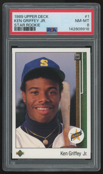 1989 Upper Deck Ken Griffey Jr. RC #1 PSA 8 *918