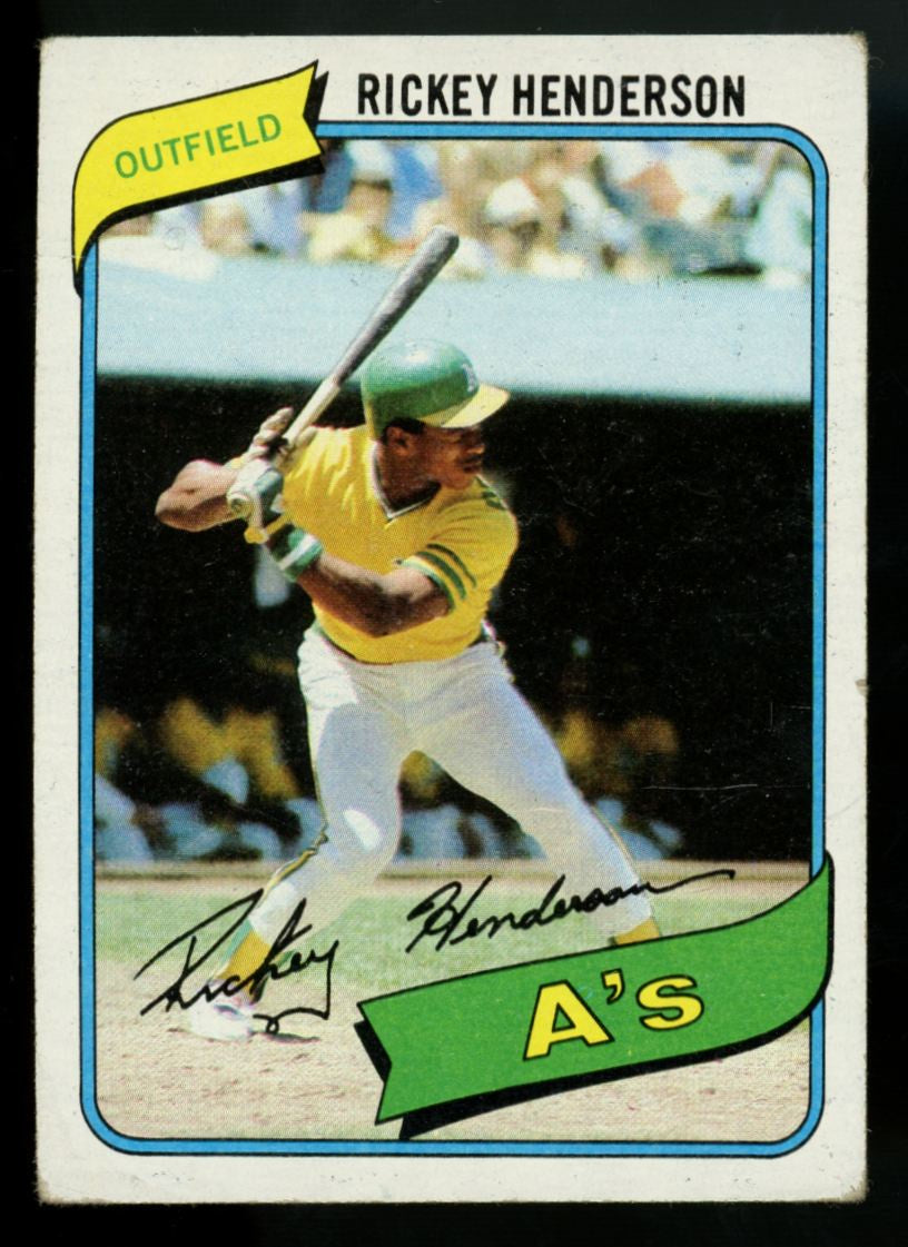 1980 Topps Rickey Henderson RC #482 Good