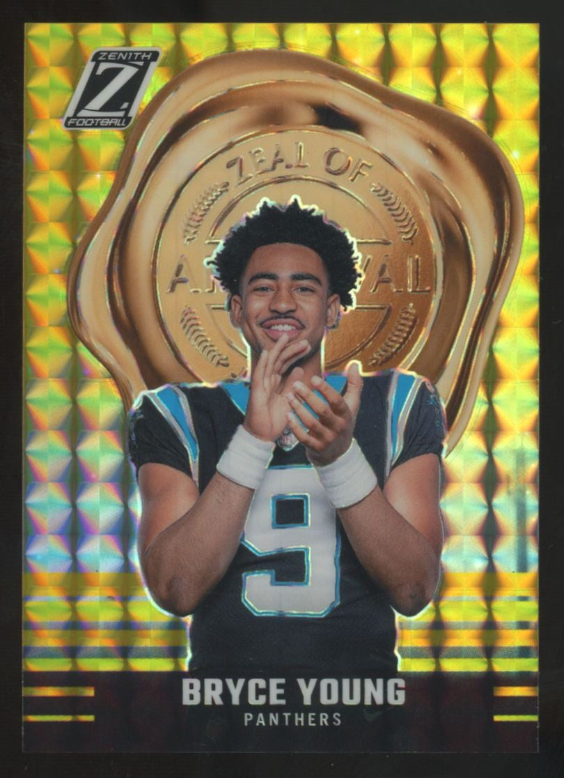 2023 Panini Zenith Bryce Young RC Gold Zeal Of Approval /10 #23
