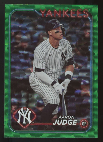 2024 Topps Series One Aaron Judge Green Crackle Foil Board /499 #99