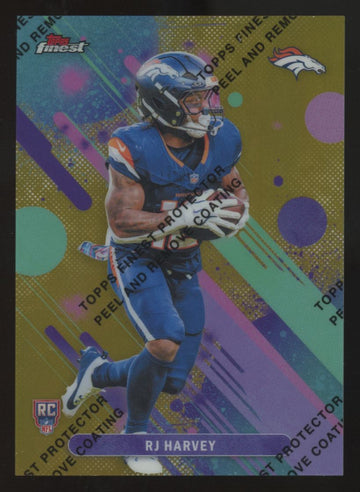 2025 Topps Finest RJ Harvey RC Gold W/ Coating /50 #15