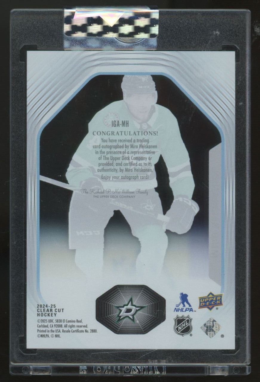 2024-25 Upper Deck Clear Cut Miro Heiskanen Ice Gallery Auto #IGA-MH
