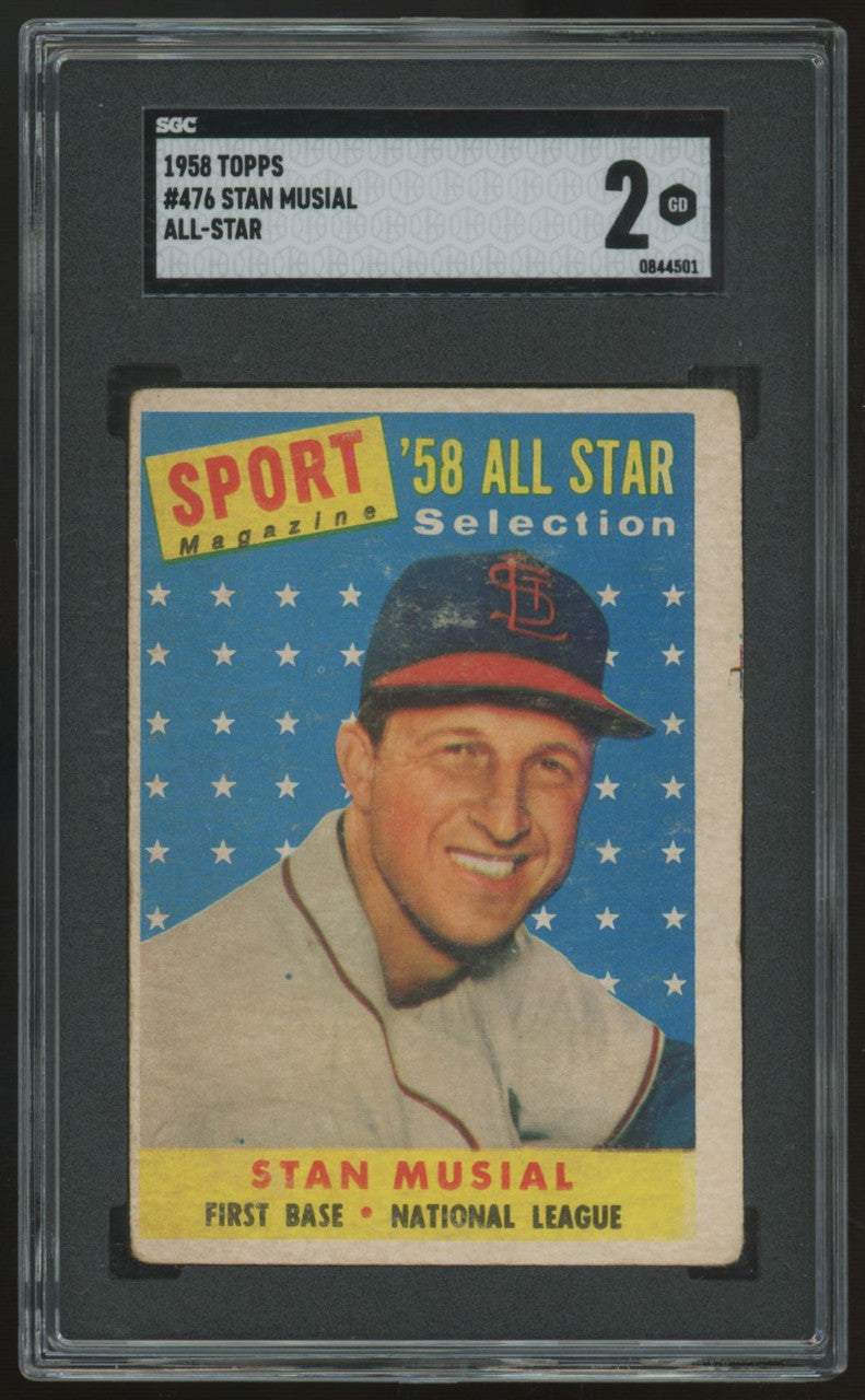 1958 Topps Stan Musial All-Star #476 SGC 2