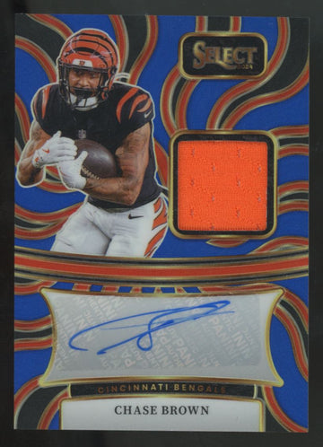 2024 Panini Select Chase Brown Blue Prizm Patch Auto /149 #SM-CBN