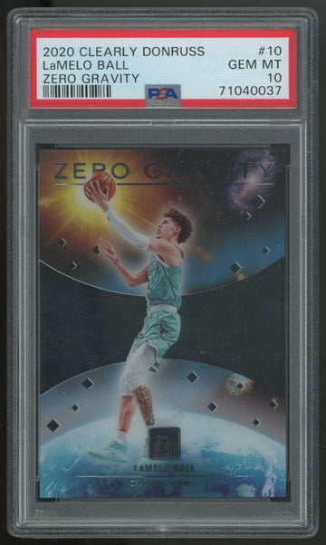 2020-21 Panini Clearly Donruss LaMelo Ball RC Zero Gravity #10 PSA 10