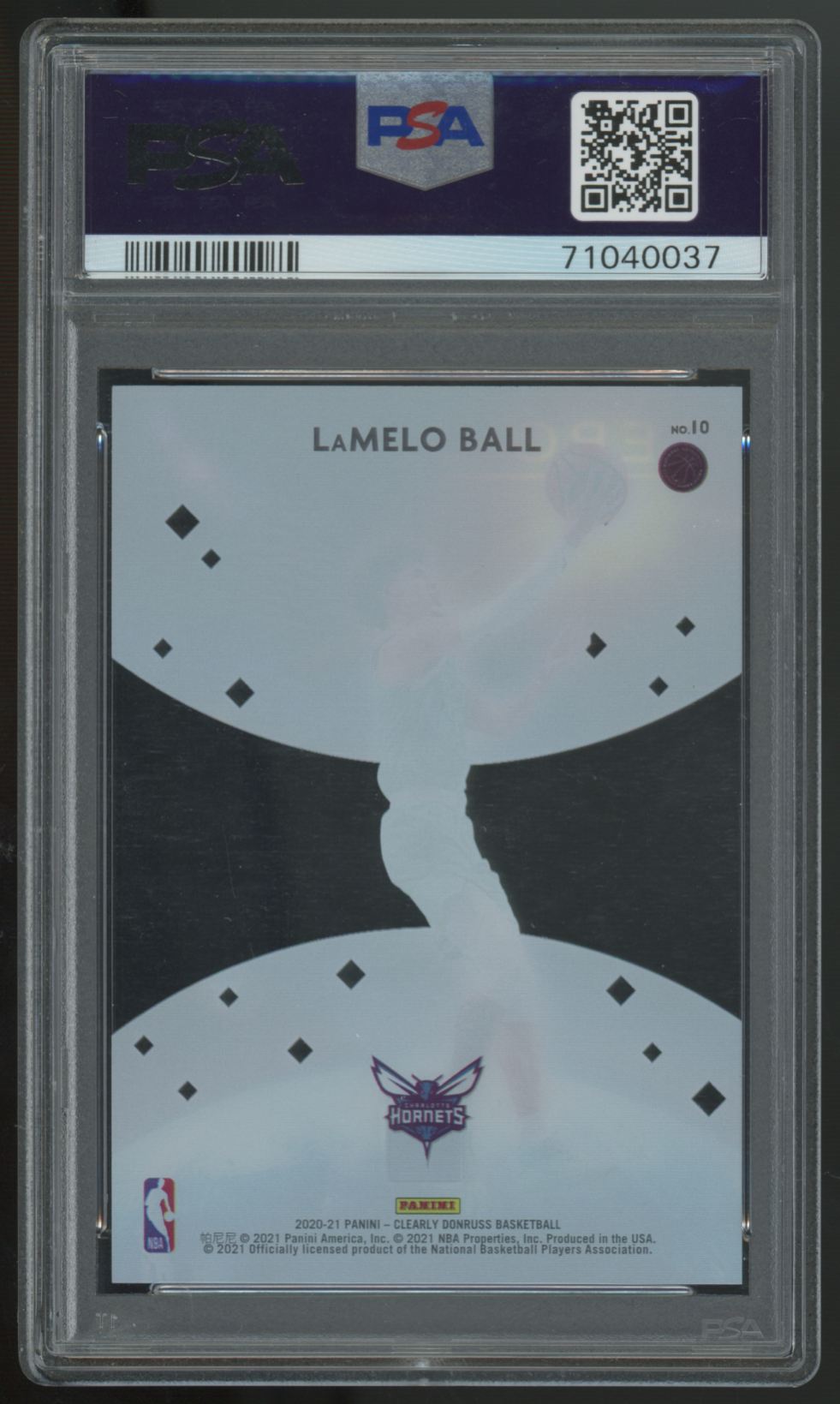 2020-21 Panini Clearly Donruss LaMelo Ball RC Zero Gravity #10 PSA 10