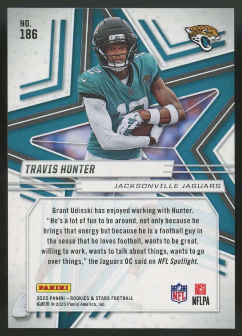 2025 Rookies And Stars Travis Hunter RC Auto #186