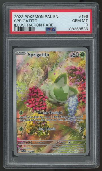 2023 Pokemon Sprigatito Paldea Evolved Illustration Rare #196 PSA 10 (B)