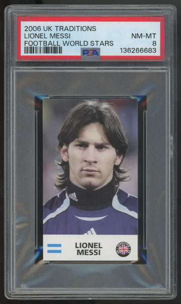 2006 UK Traditions Lionel Messi World Stars PSA 8 *683