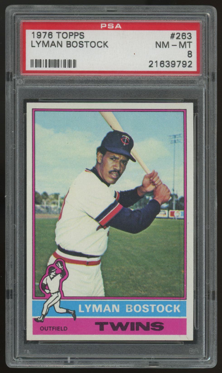 1976 Topps Lyman Bostock RC #263 PSA 8