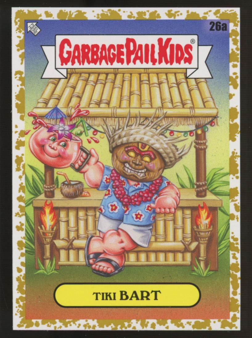 2021 Topps Garbage Pail Kids Go On Vacation Tiki Bart Fool's Gold /50 #26a
