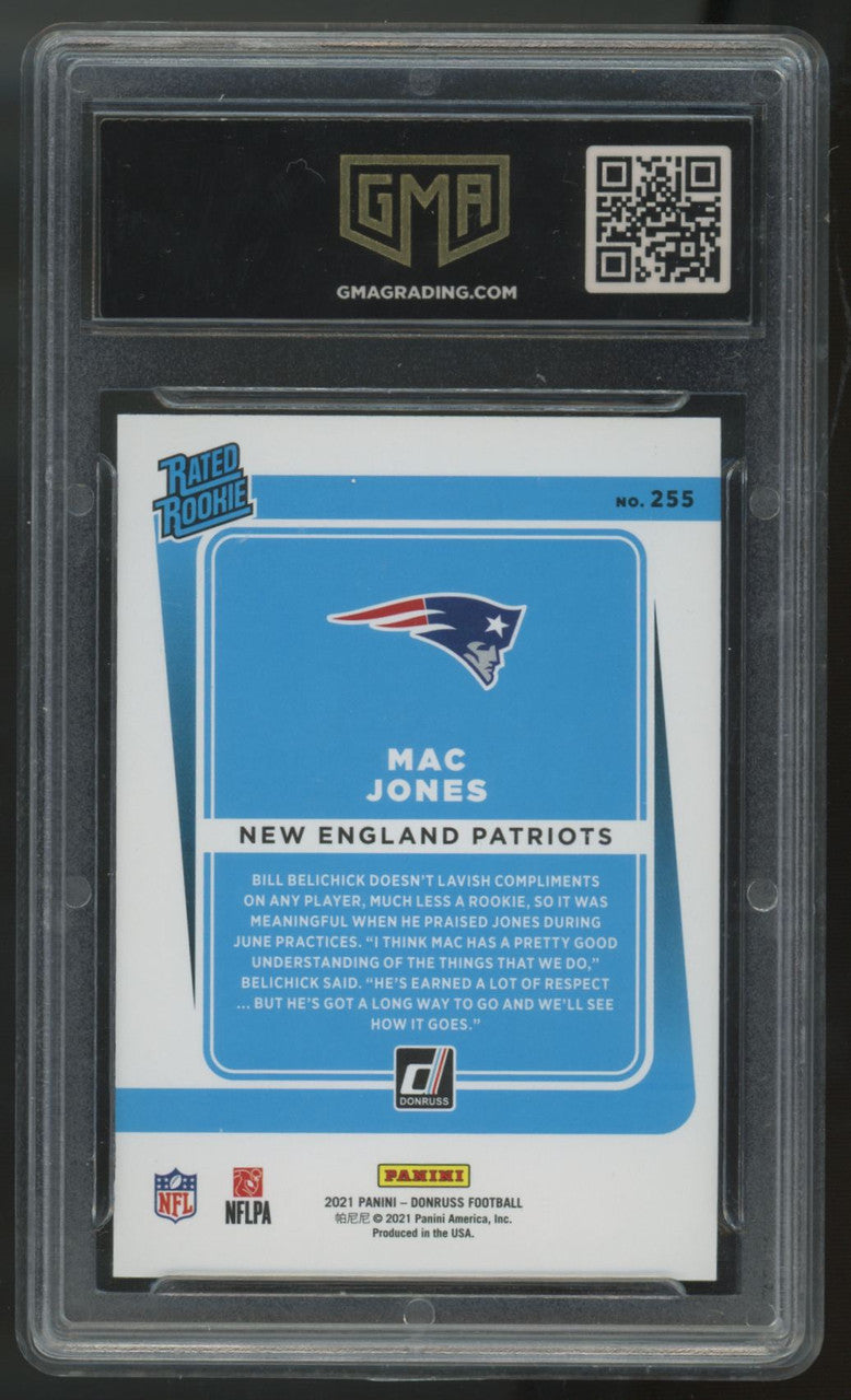 2021 Panini Donruss Mac Jones Rated Rookie Red Press Proof #255 GMA 9 *902