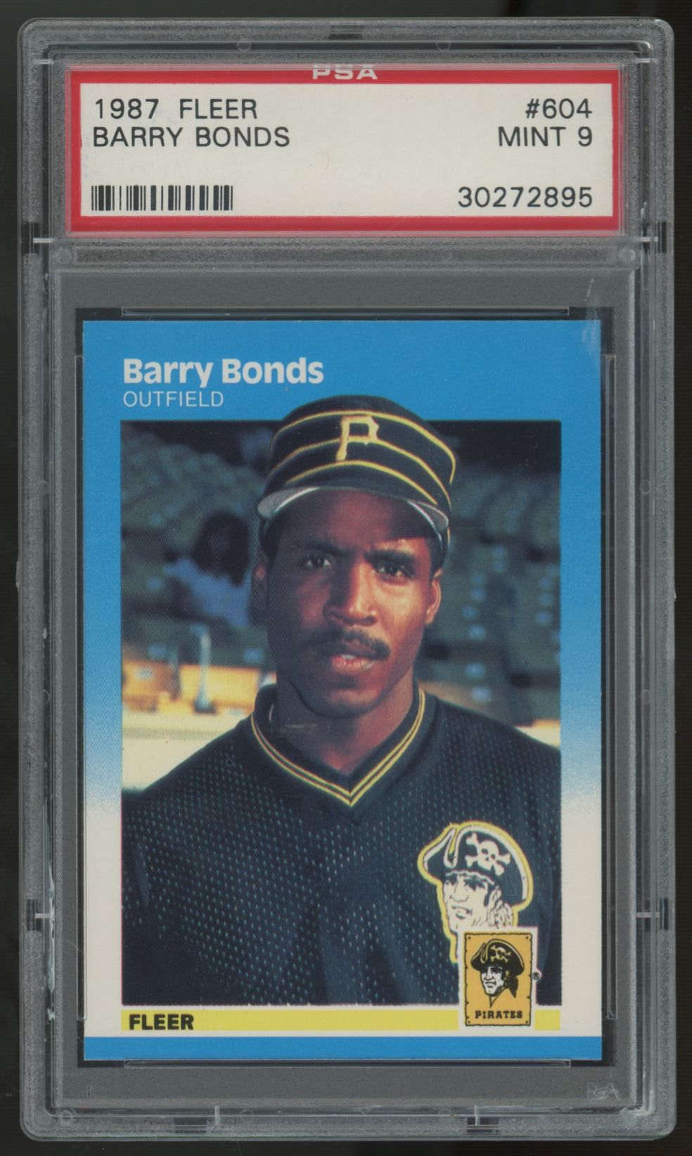 1987 Fleer Barry Bonds RC #604 PSA 9 *895