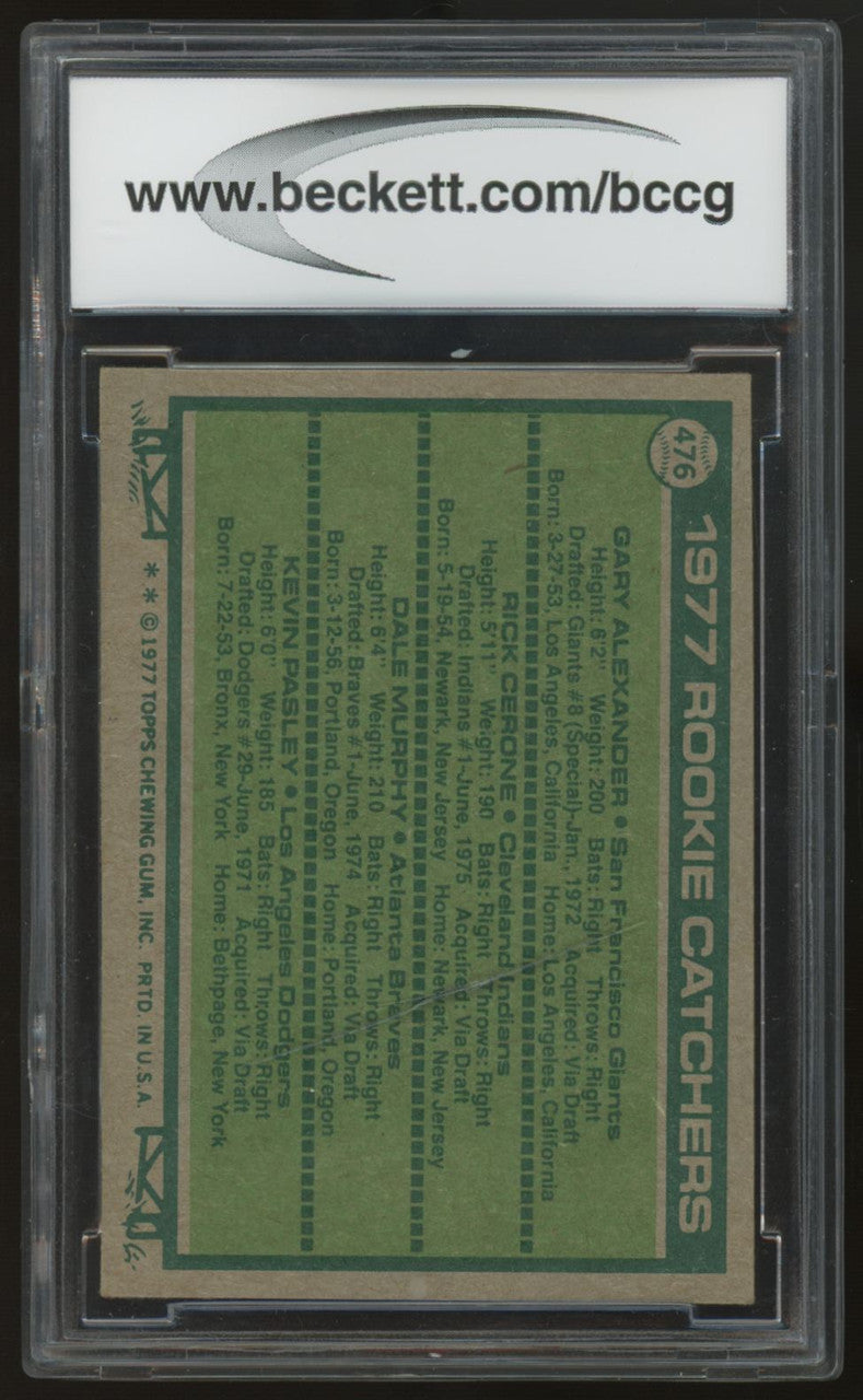 1977 Topps Rookie Catchers Dale Murphy RC #476 BCCG 7