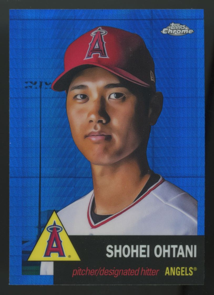 2022 Topps Chrome Platinum Anniversary Shohei Ohtani Blue Prism Refractor #1