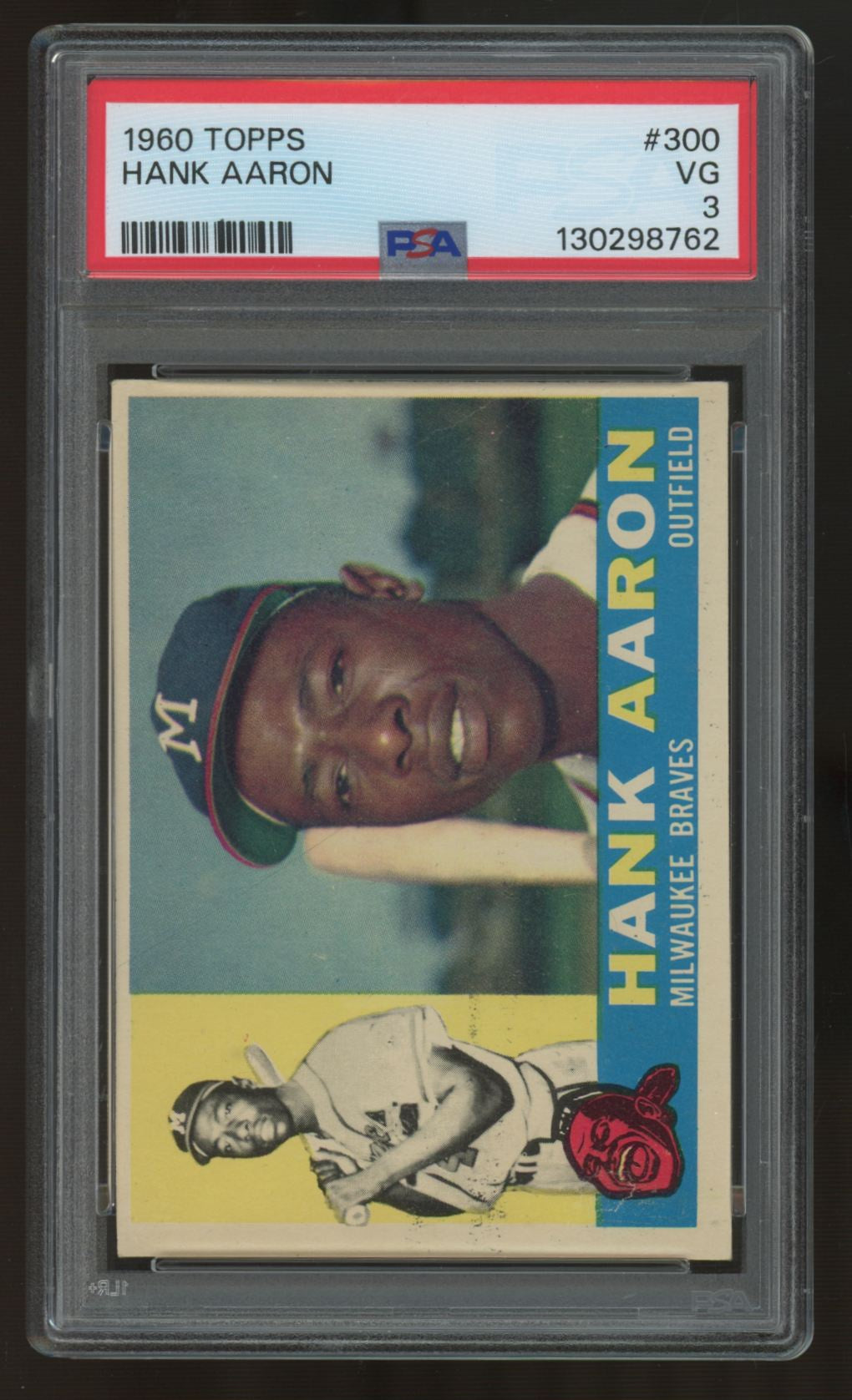 1960 Topps Hank Aaron #300 PSA 3