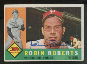 1960 Topps Robin Roberts #264 Signed Auto JSA