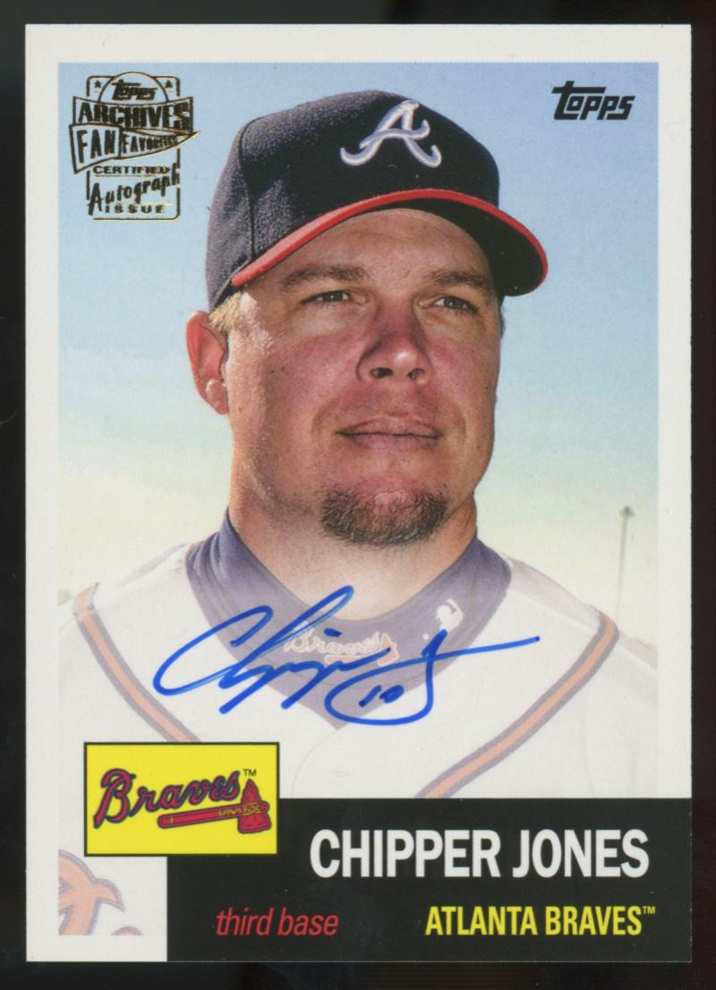 2022 Topps Archives Chipper Jones 1953 Fan Favorites Auto /50 #53FF-CJ