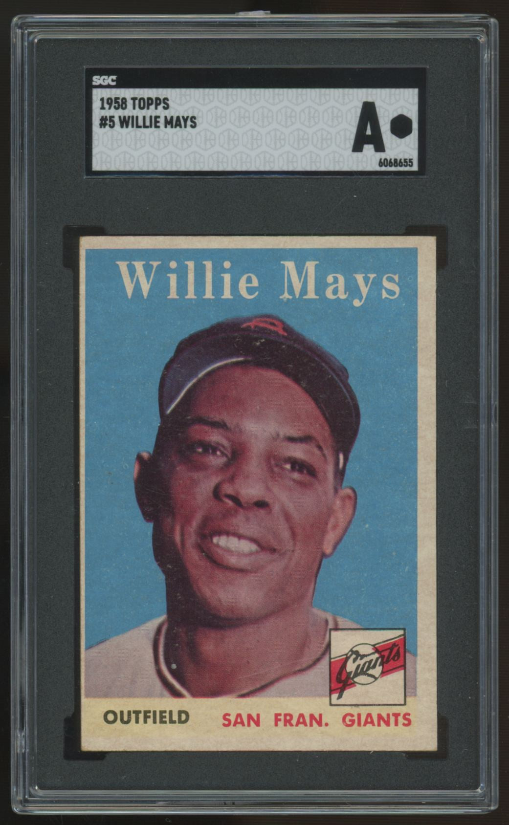 1958 Topps Willie Mays #5 SGC Authentic *655