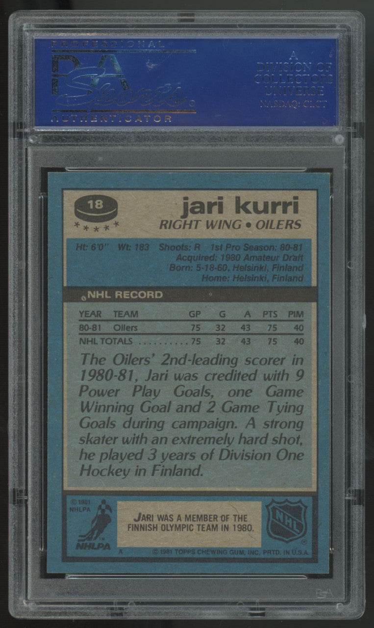 1981-82 Topps Jari Kurri RC #18 PSA 9